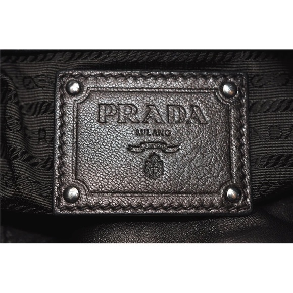 PRADA NAPA LEATHER HOBO SHOULDER BAG - Picture 9 of 16
